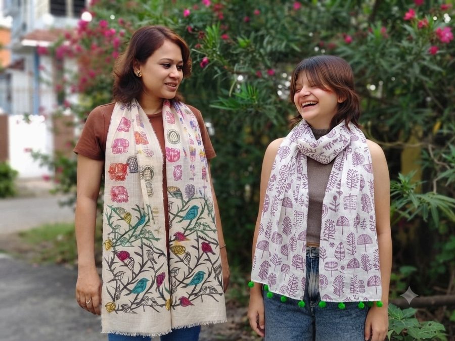 The Story Scarf — botanically dyed handloom piece