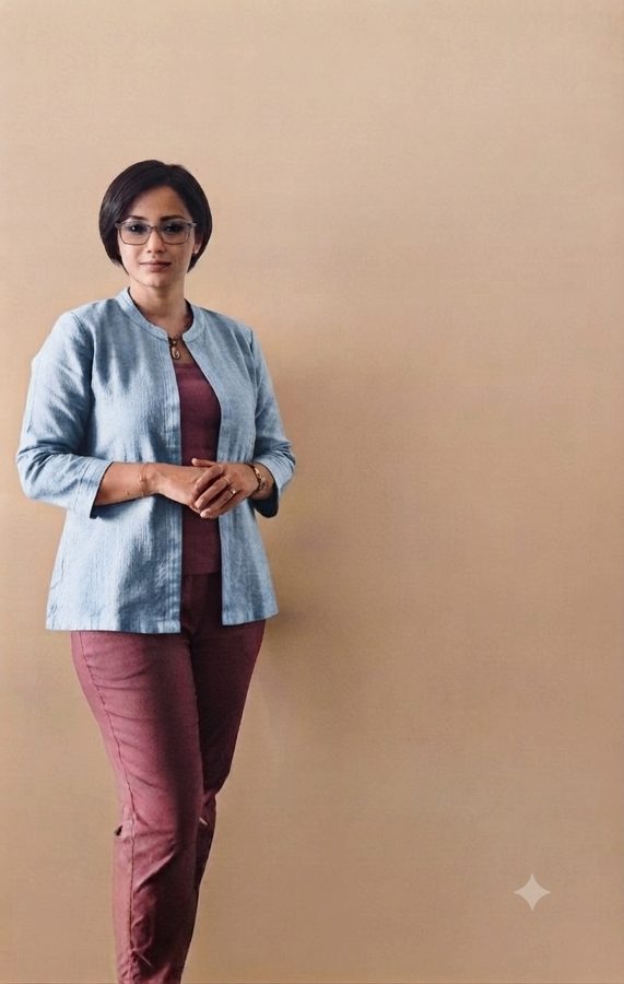 The Dooars Blue — botanically dyed Eri silk piece
