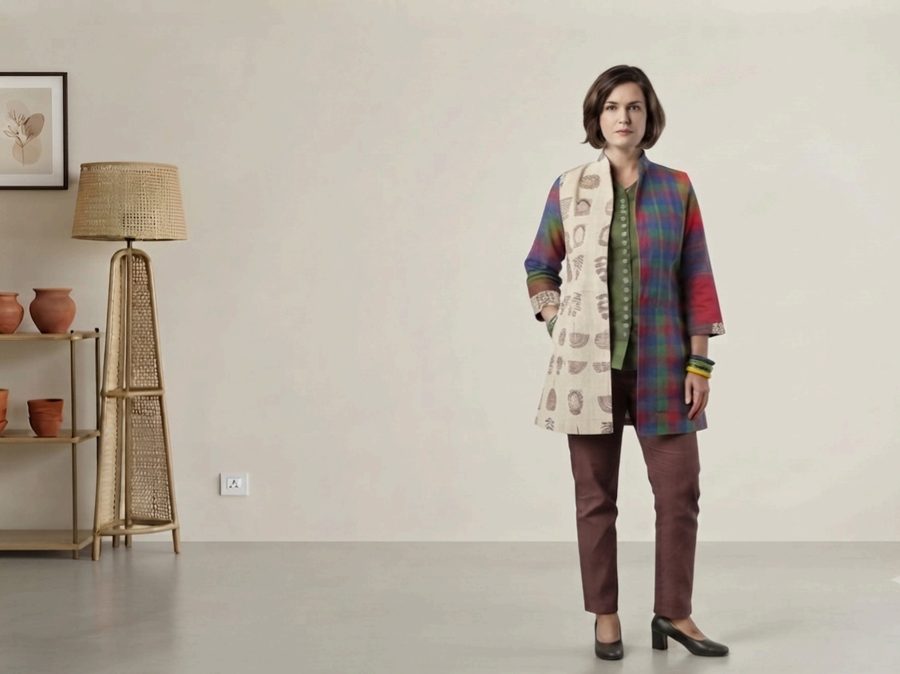 The Plaid Flip — botanically dyed handloom piece